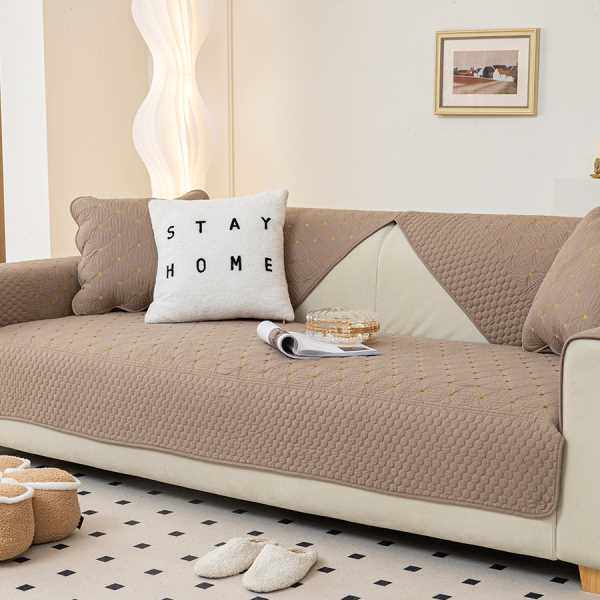 四季通用全棉沙发垫布艺现简约双面纯棉刺绣沙发坐垫冬沙发套巾