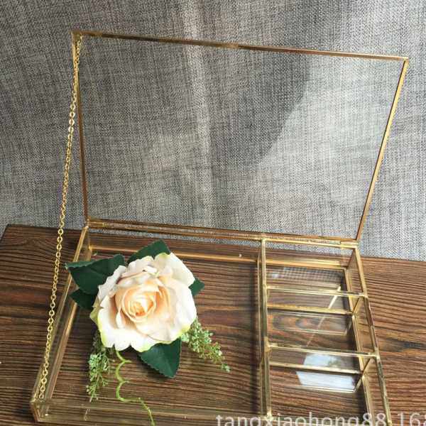 欧式玻璃珠盒首饰化妆多功能桌面收纳盒情侣礼品婚庆礼品