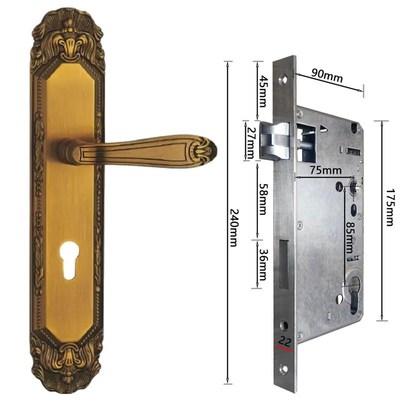 8575/7585锁体大葫芦孔庭院会议办公室加宽门边距特殊尺寸大门锁