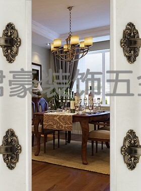 大门拉手木门玻璃门明装推s拉门拉手门把手欧式仿古拉手青古铜341