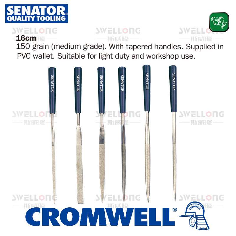 SENATOR车间用6件套装金刚石涂层什锦锉SEN-033-0600K