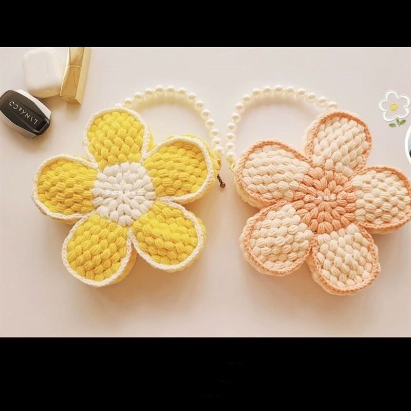多巴胺公主定制花朵包包diy材料包编织钩织毛线手提大花朵单肩包,服饰配件/皮带/帽子/围巾,DIY编织材料包,淘宝优惠券,粉丝福利购,淘宝优惠卷