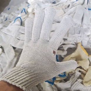 棉手套干活用棉线手套次品加厚手套机修修车耐油防滑工地劳保手套