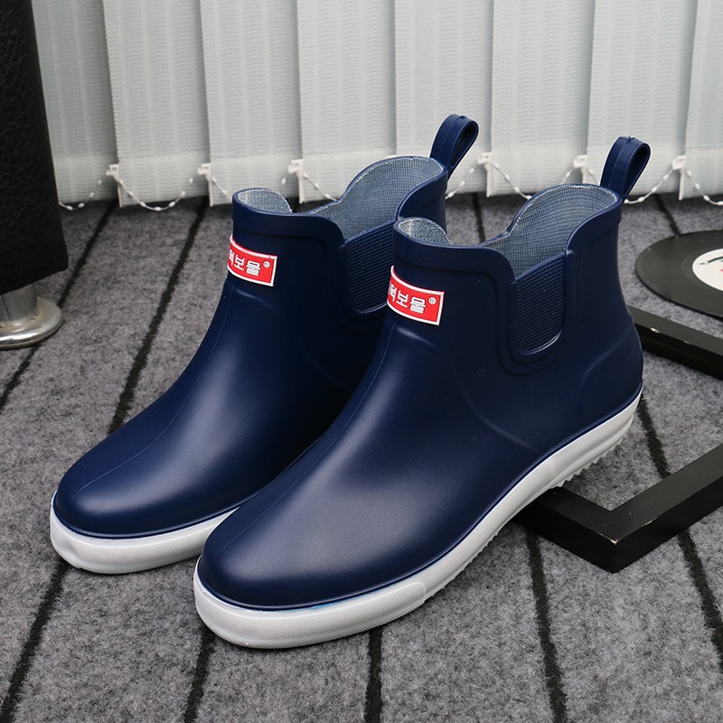 短筒雨鞋男士冬季加绒棉保暖雨靴防滑防水鞋胶鞋套鞋厨师厨房鞋