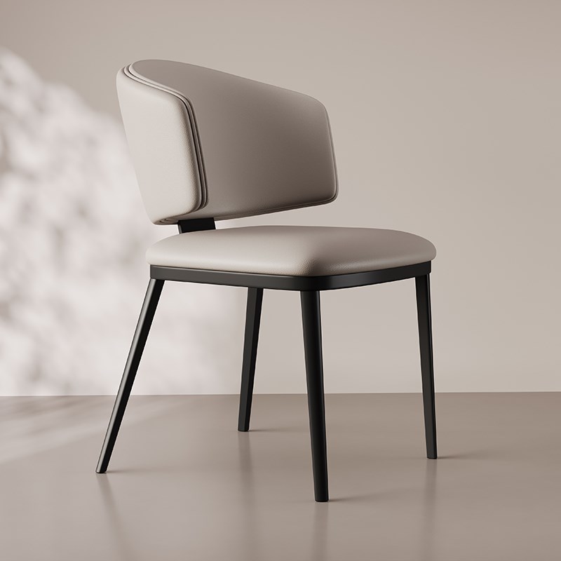 意式现代简约餐椅家用吃饭椅子铁艺靠背椅卧室书桌椅2024新款椅子