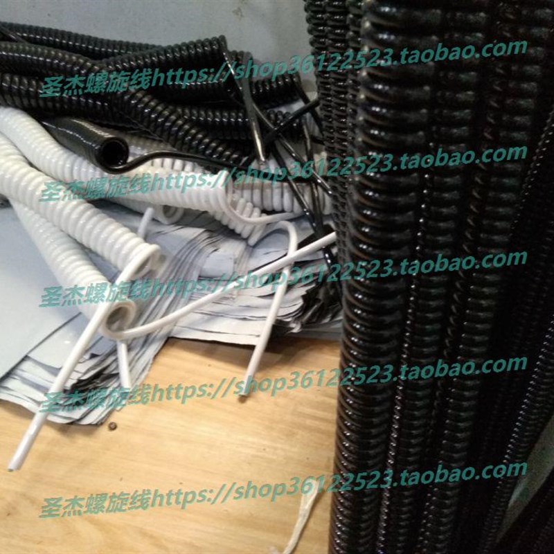 黑加长10米12米弹簧线2芯3x螺旋线0.2  0.7 1.5 2.5平方电动窗帘