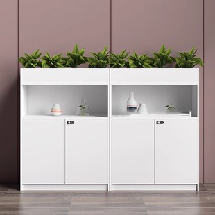 新款办公区隔断柜花槽柜办公室文件柜矮柜储物柜档案柜资料柜桌边