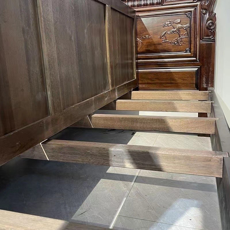 中式紫檀木全实木床榫卯1.8米主卧加厚双人床仿古雕花1.5米婚床