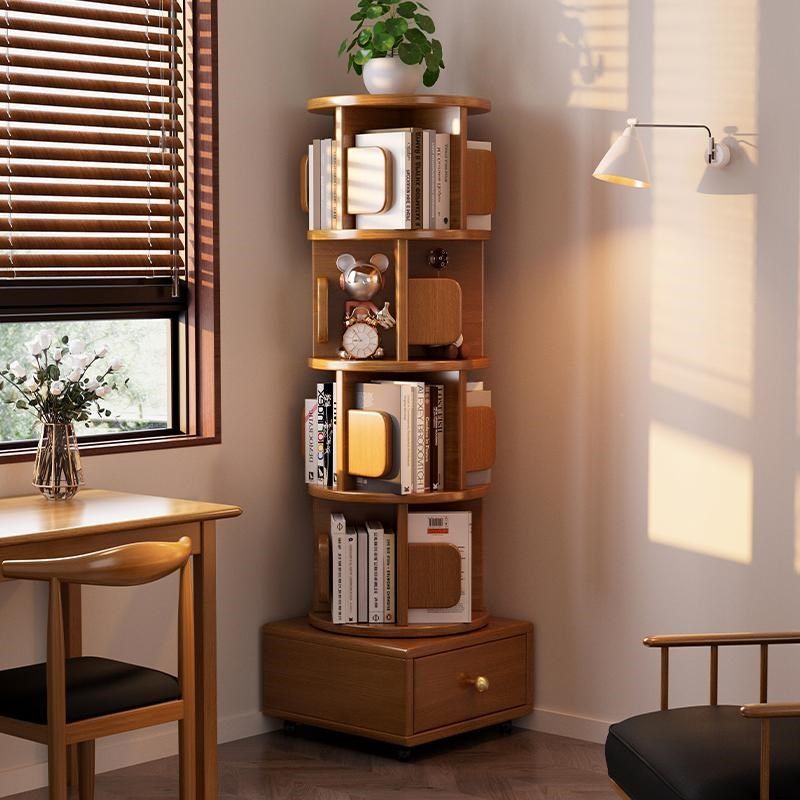 实木旋小书架移动带轮卧室儿童简约书柜床头柜床边收纳置物架子,住宅家具,旋转书架,淘宝优惠券,粉丝福利购,淘宝优惠卷