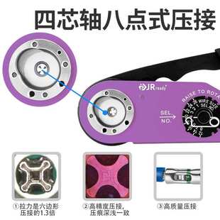 JRready CH40P重载连接器M23航空端子压接钳 手动四芯轴压线钳JRD