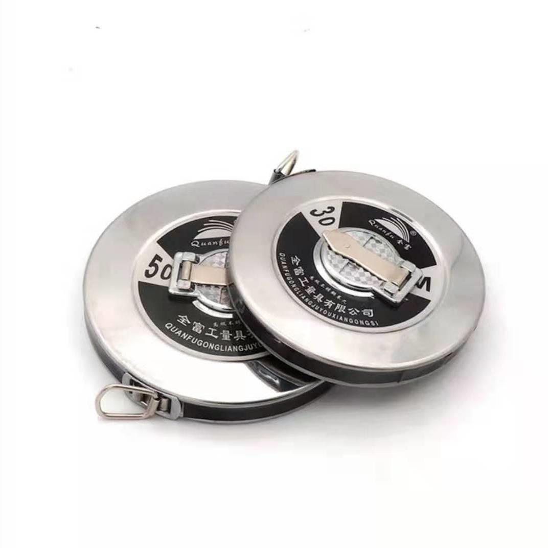 热销20米30米50米不锈钢圆盘卷尺耐磨耐摔高档卷尺便携式钢卷尺丨