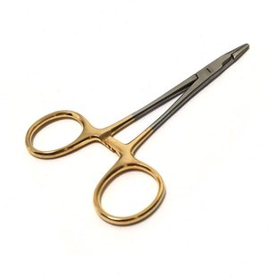金色手柄带剪持针钳做双眼皮埋线工具眼用不锈钢持针器夹针钳器械