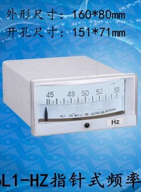 16L1-HZ指针式频率表赫兹表安装水电工程专用表45-55电压100V220V