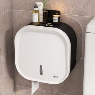 Anmon酒店卫生间大卷纸架免打孔大盘纸架厕所大卷筒纸架大卷纸盒