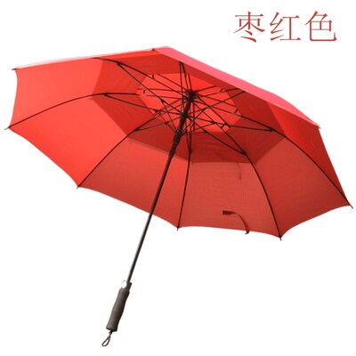 直柄户外商务晴雨伞大型遮阳伞自动阳伞商务用抗风力强纤维伞