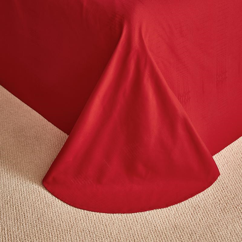 中式喜字结婚四件套大红色新婚被套纯棉婚庆婚房陪嫁喜被床上用品