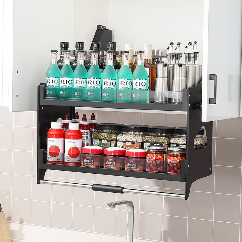 吊柜升降拉篮厨房橱柜不锈钢缓冲升降机伸缩下拉式拉篮内置置物架