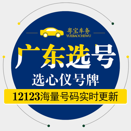广东揭阳汕尾i湛江茂名新能源汽车辆自编自选汽车牌照选号