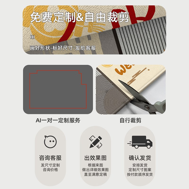 简约现代家用耐脏吸尘入户门垫玄关脚踏垫大门口可定制脚垫门外垫