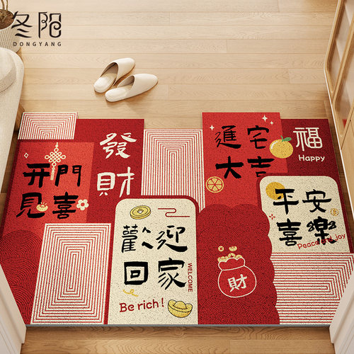 入户门地垫进e门门口耐脏丝圈脚垫门外2024新款玄关门垫可裁剪地