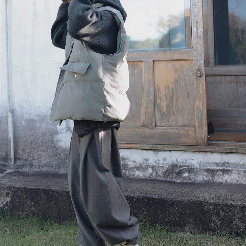 衣疫 秋冬新款基础款低饱和棉马甲