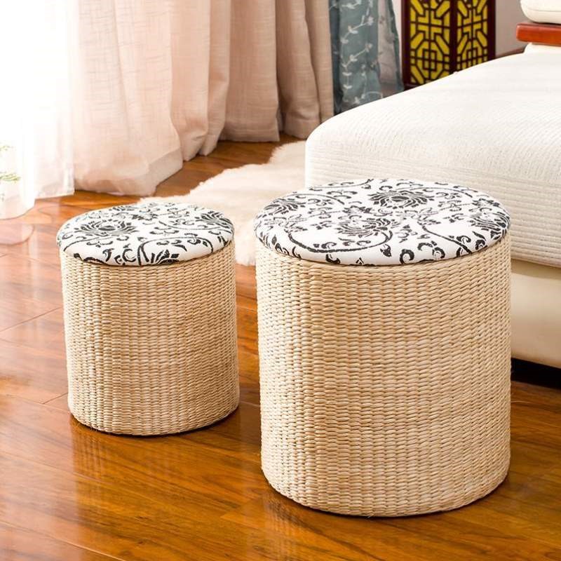 人凳子箱收纳藤编凳沙发长方形草编换鞋可凳储物凳坐收纳收纳凳