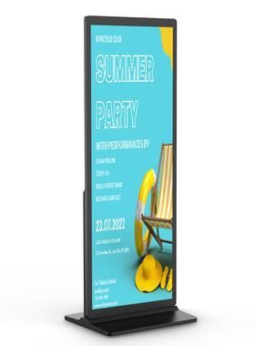 65寸全面屏液晶广告显示屏4KLCD数字标牌菜单板餐厅售货亭