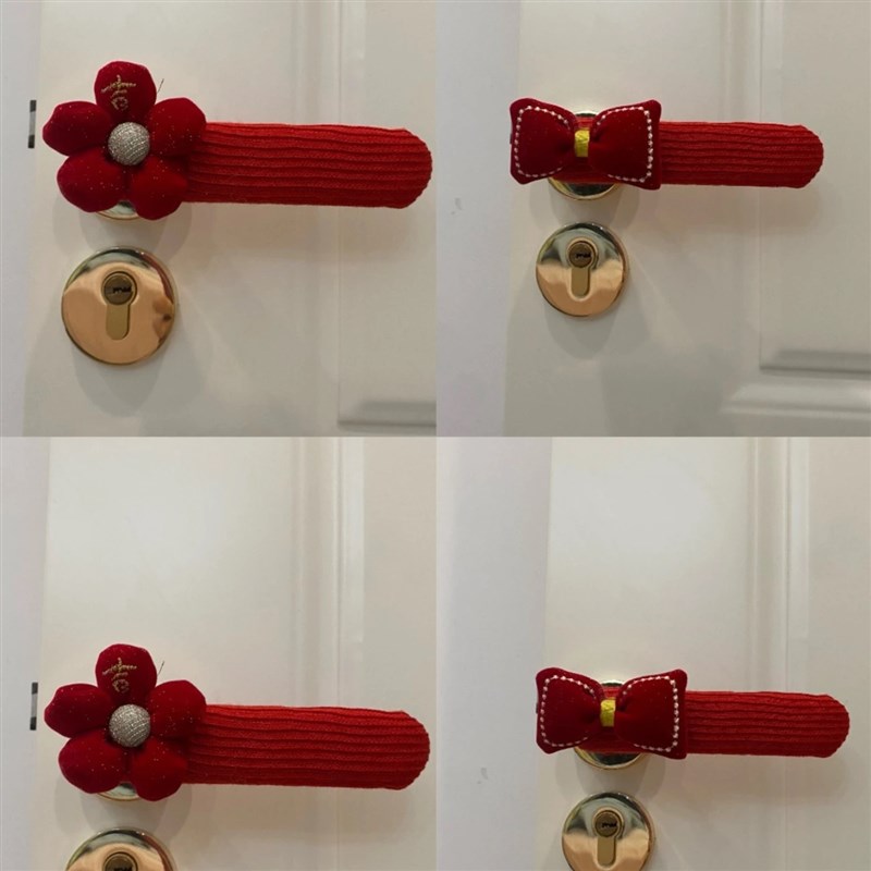 2025新年门把手保护套新家装A饰保暖套可爱蛇年装饰品过年氛围布