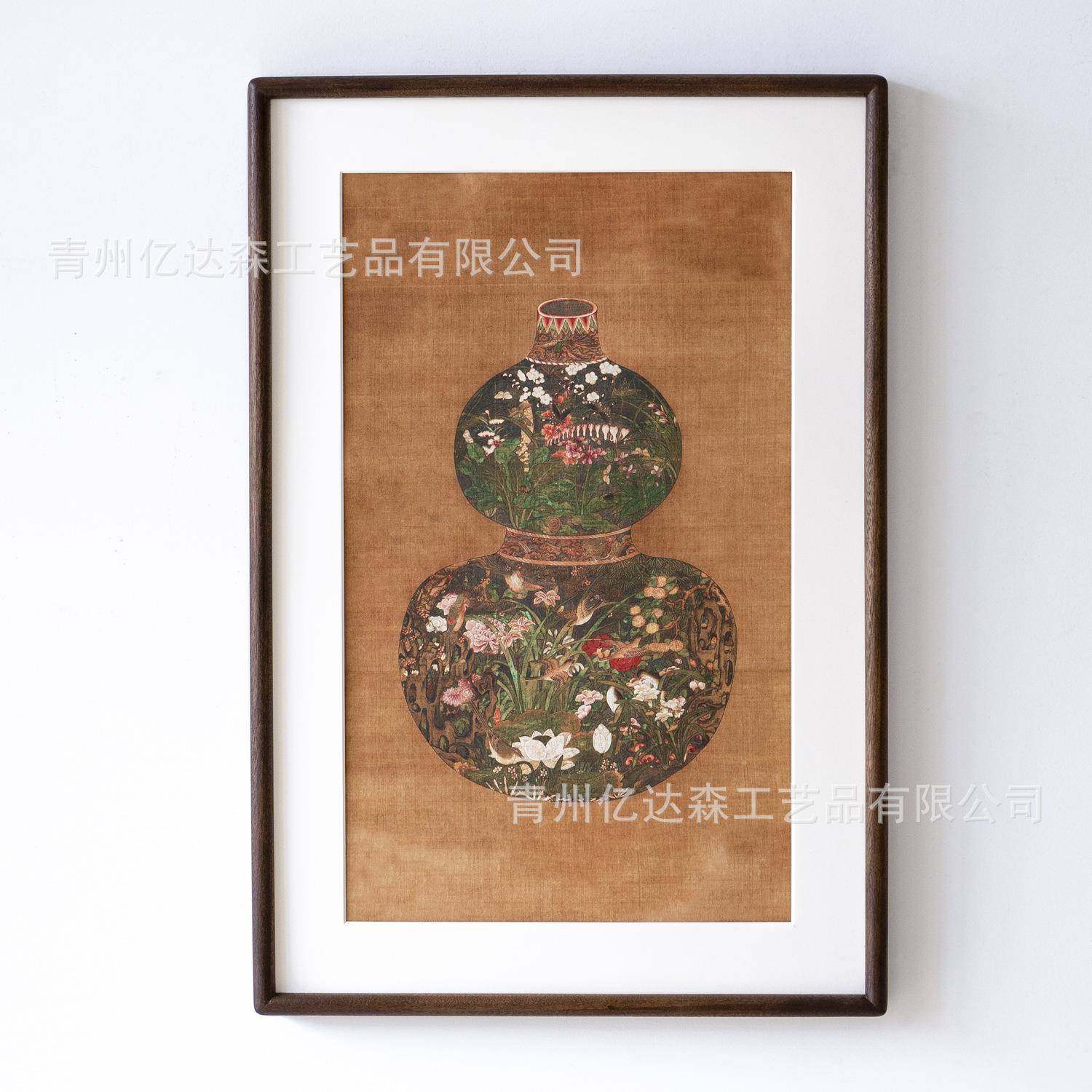 胡桃木画框相框085装裱国画圆画角实木框榫框卯窄挂边木质中式墙,家居饰品,DIY亲子装饰画,淘宝优惠券,粉丝福利购,淘宝优惠卷