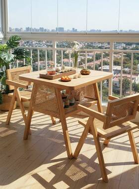 阳台小茶桌实木桌子家用小方户型茶几XYA茶台网红桌厅庭客院桌椅