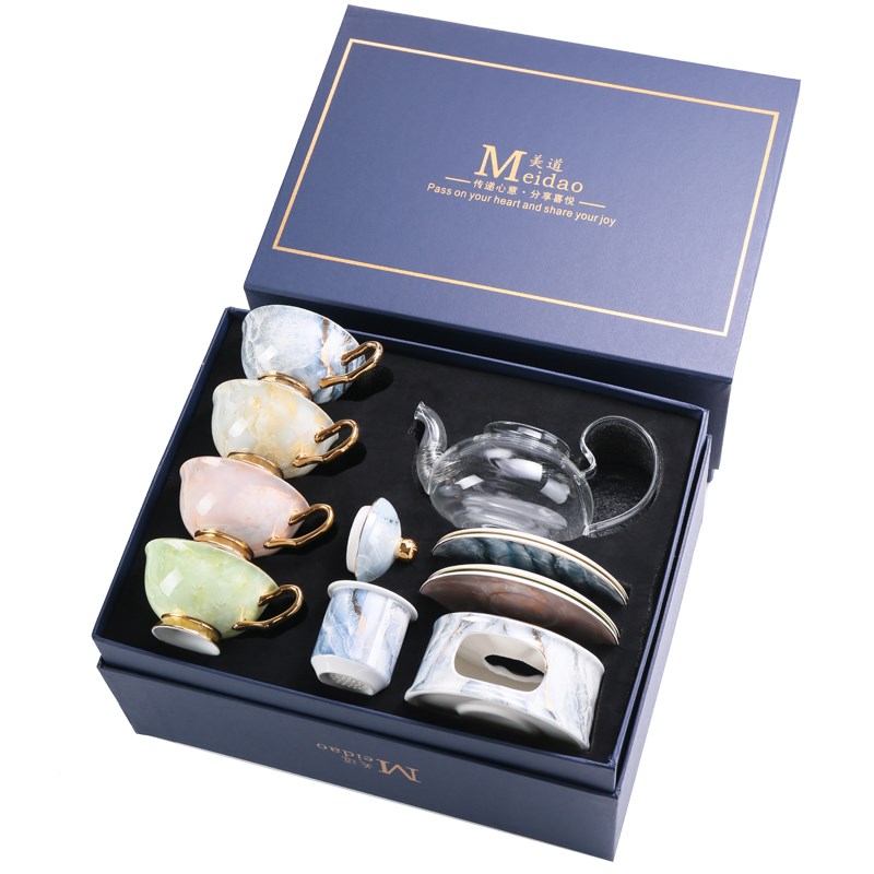 欧式花茶壶蜡烛加热英式t下午茶茶具套装轻奢乔迁礼品高档大气实