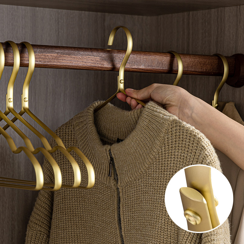 铝合金衣架家用挂衣架衣柜无x痕防滑金属衣挂干湿两用衣架子衣服