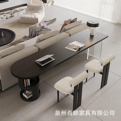 代简约实户木书桌家YHM用双人学习桌长条电脑现桌小型沙发桌椅组