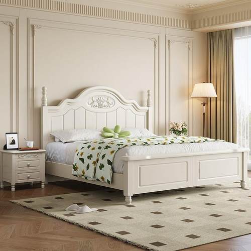 实木床现简约1.米15床欧式主卧1.8.双人床轻2代木森斯62奢出租房