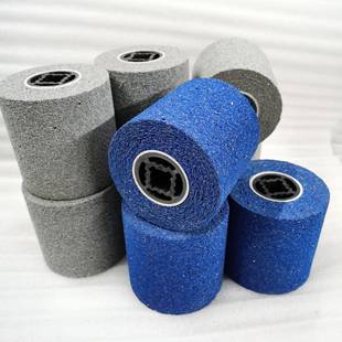 厂家直磨销不锈钢橡胶金属拉丝轮轮金刚砂轮VIA黑弹力抛光轮砂布