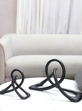 欧式简绳何个性树脂扭转几结艺术摆件客厅玄关书1842极房酒店家居