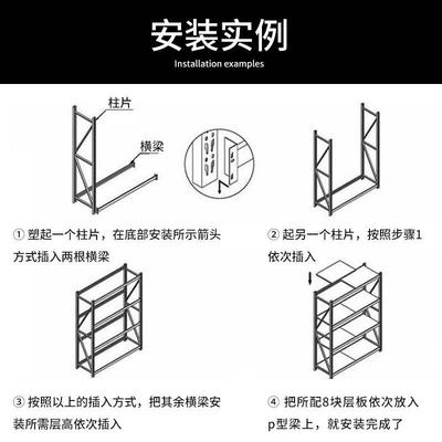 河北盛慧重货型架层搁仓409板式储货架仓库置物架500k板g