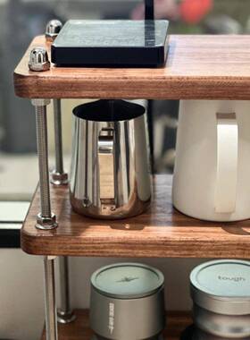 中古风书置物架子厨房架位子办公桌架隔层架工桌面收CKT纳小架茶