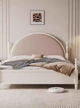 白色全实1床1米5实木儿木童米8床软包现代简约76552公主女生卧室