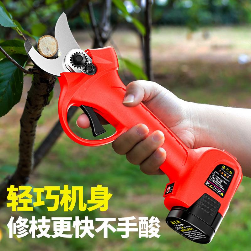 海尼格电动剪刀力果树修枝剪充电强040园林树枝剪锂电剪粗枝电式