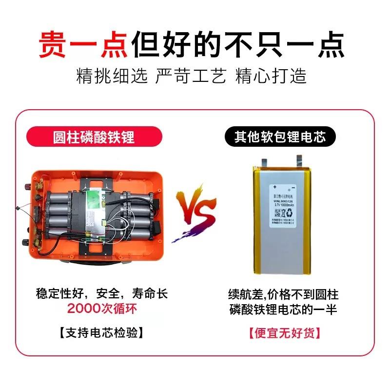 德力普V12V磷酸铁锂电池大容量可逆接变器音响摆电瓶24户外443电