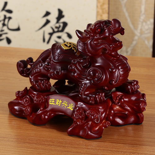 招财貔貅摆件公母m一对家居客厅酒柜办公室桌开业礼品收银柜台礼
