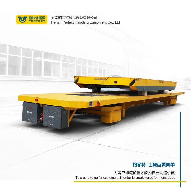 爬坡电动轨道车供应5T蓄电池电动平板小车装置钢筋转运车