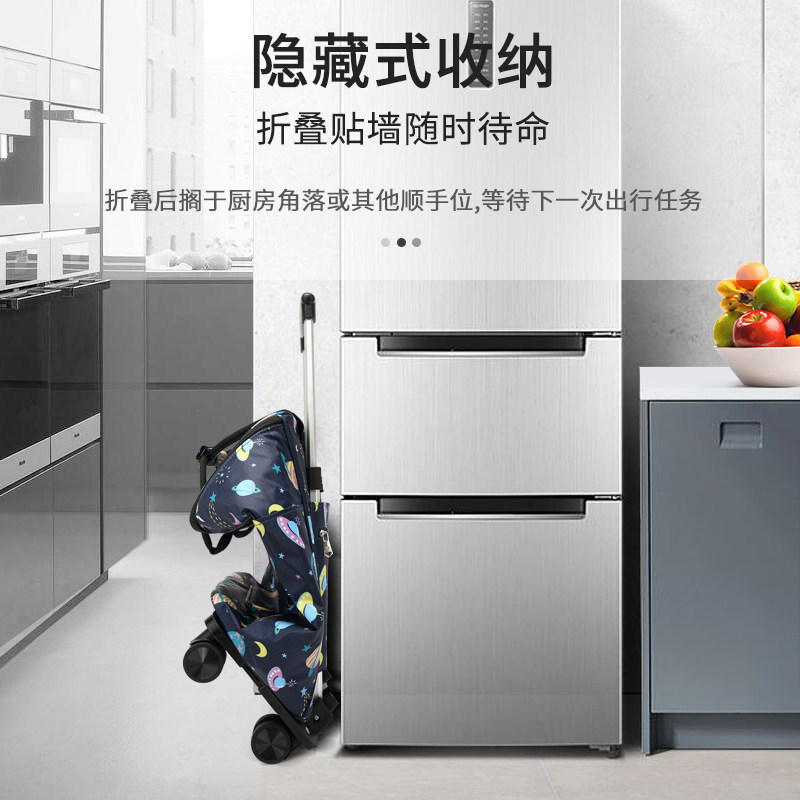 家用轻便拉杆买菜车小拉车购物袋可拆卸折叠万向轮铝箔保温拉杆包