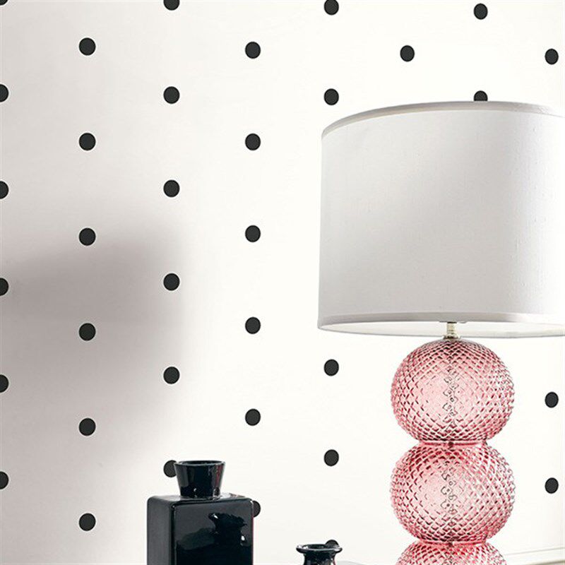 美式风设计壁纸现代简约斑点儿z童房环保卧室墙纸圆点定制环保壁