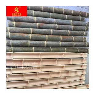 扁担挑水用竹扁担挑绳子带铁钩青绿毛竹楠竹挑货无毛刺竹扁担