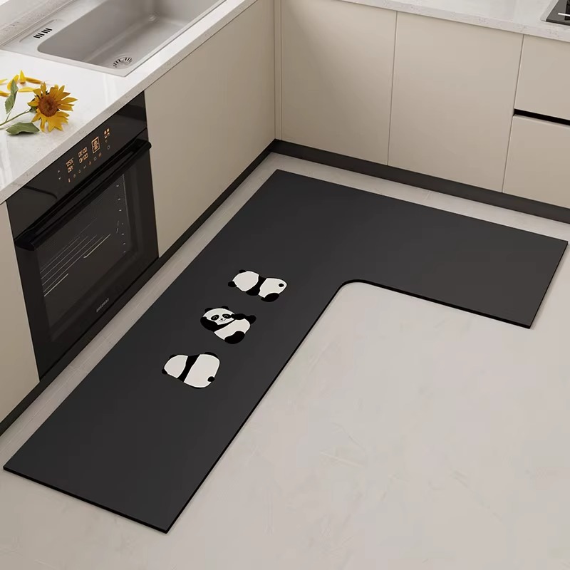 厨房专用地垫吸水硅藻泥I型7字脚垫可擦免洗耐脏防水防油防滑地毯