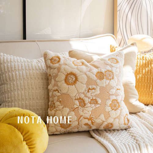 法式抱枕奶油风客厅沙发靠垫民宿抱枕套柔软靠Q枕床上腰枕方形坐