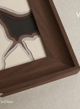 梵其【逸马】法式中古风实木装饰画桌面相框摆件客厅卧室艺术壁画