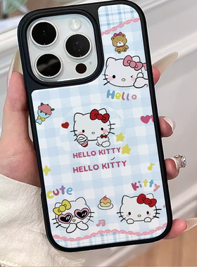 HelloKitty凯蒂猫的可爱乐园苹果手机壳保护套iPhone17promax全包16plus晶瓷15pc软胶14防摔13黑边框亚克力